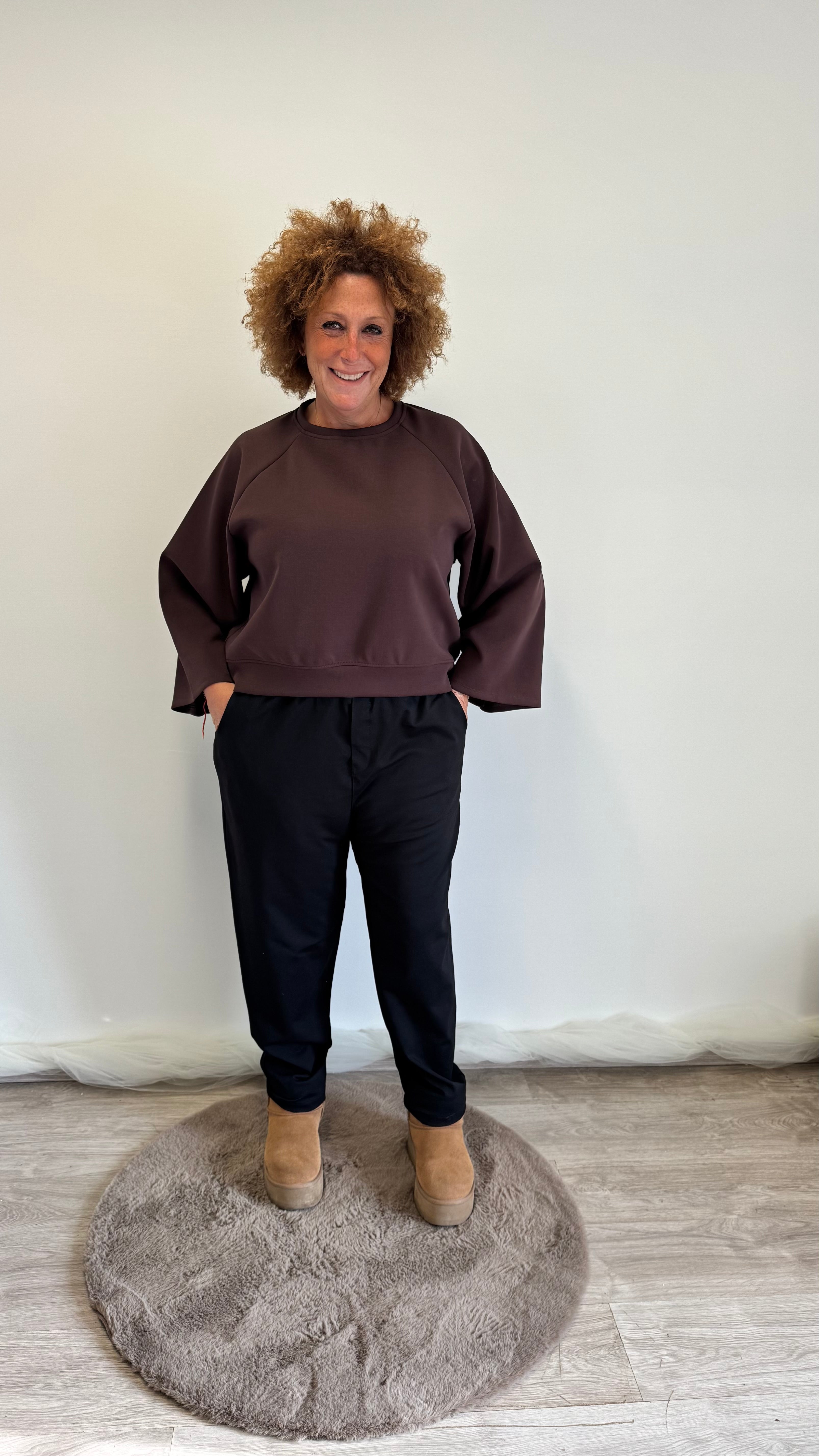 New Jersey wide-sleeved sweatshirt
