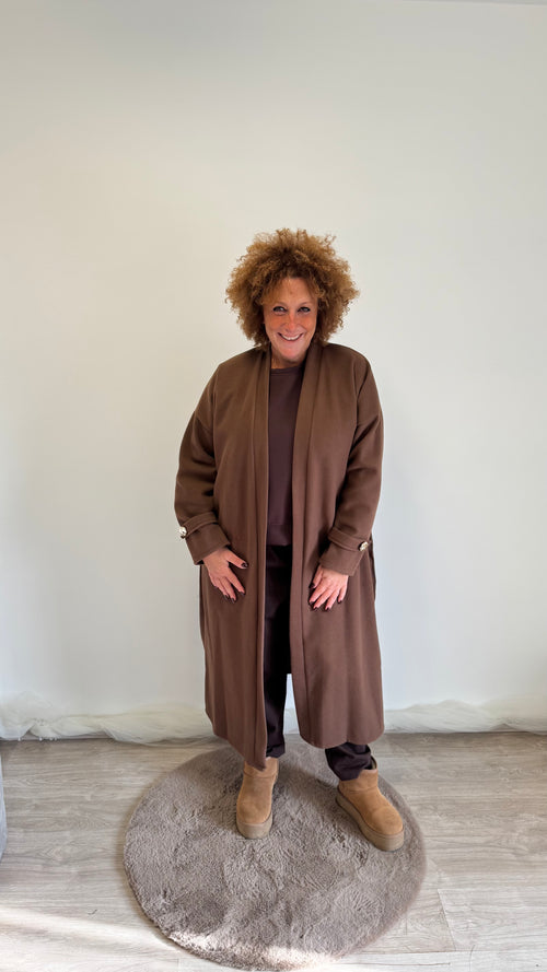 Cappotto con cinta Mosca