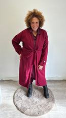 Cappotto con cinta Mosca