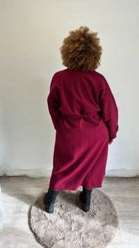 Cappotto con cinta Mosca