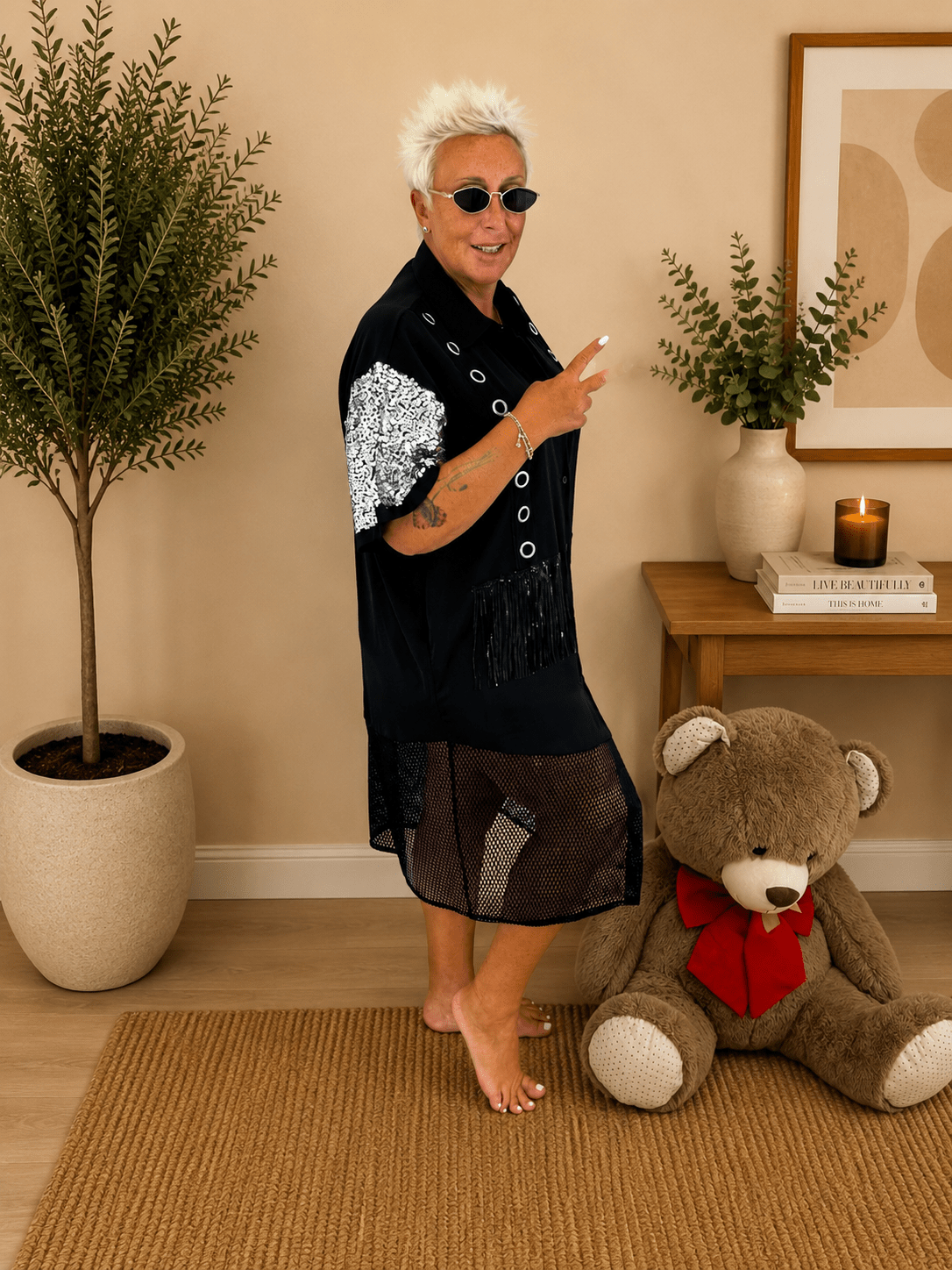 Abito camicia paillettes - Alebea