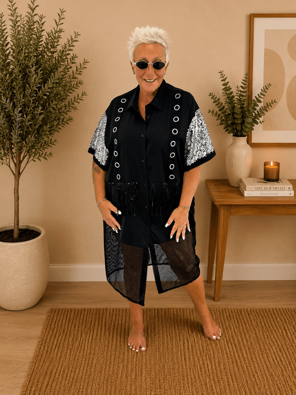 Abito camicia paillettes - Alebea