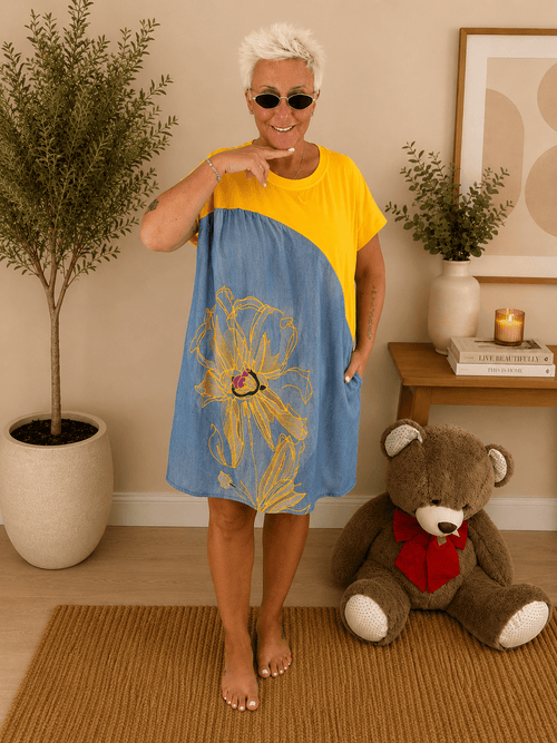 Abito jeans bicolor - Alebea