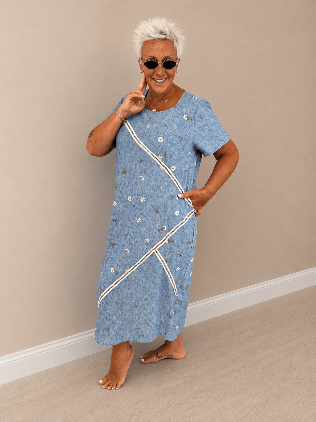 Abito jeans margherite - Alebea