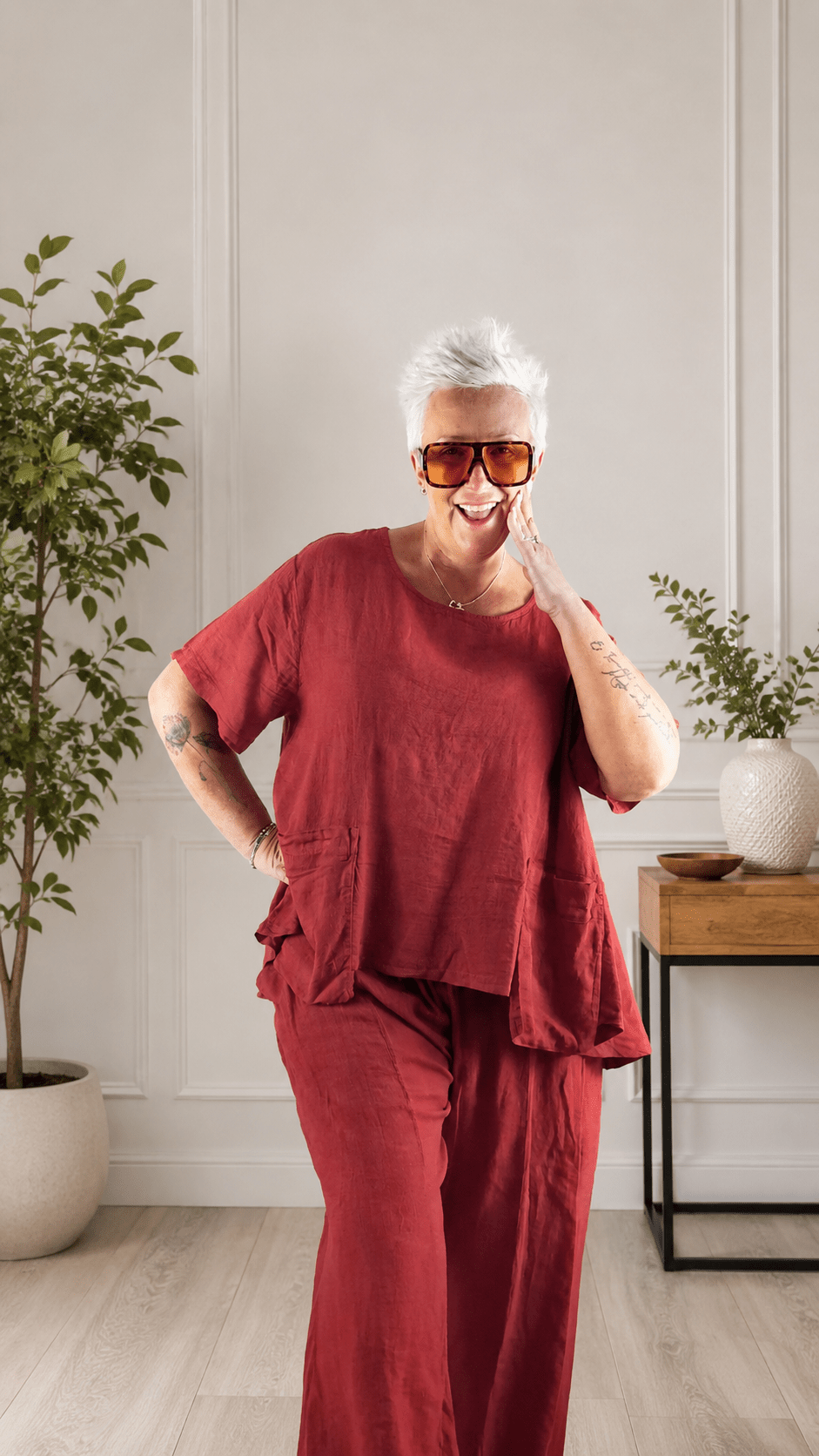 Maglia Tasche lino - Alebea