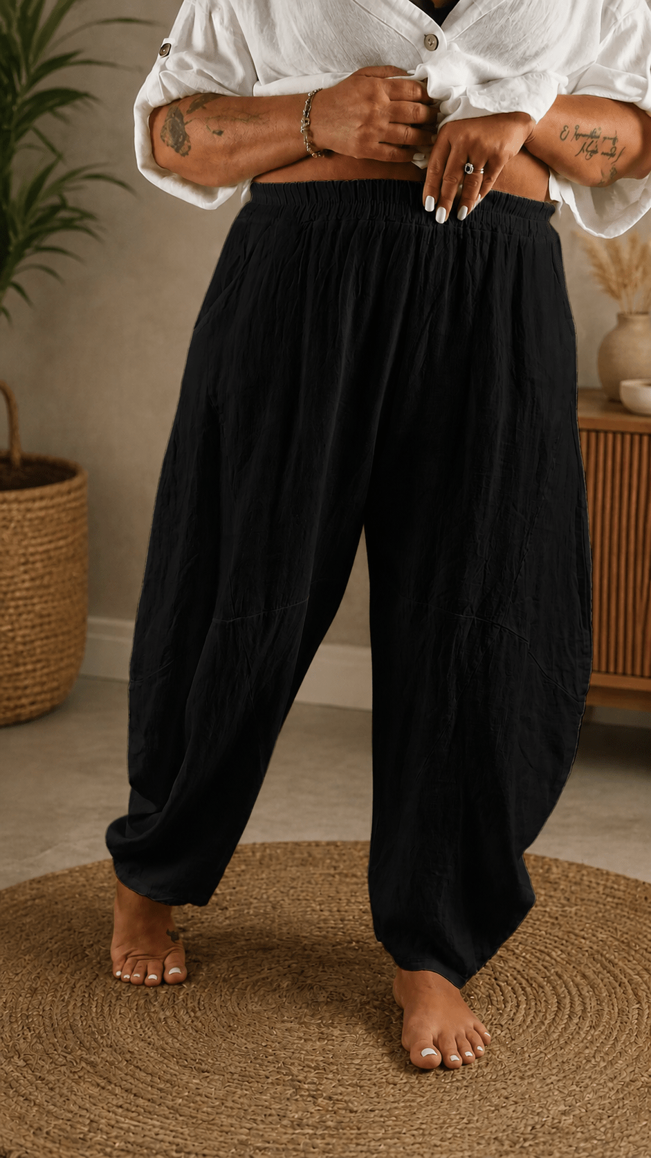 Pantalone ovetto lino - Alebea