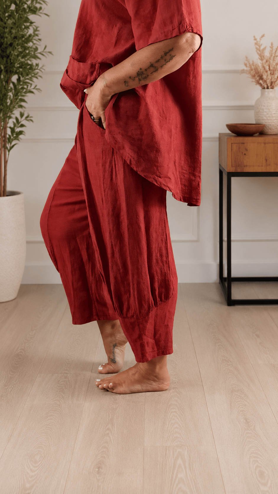 Pantalone Pinocchio lino - Alebea