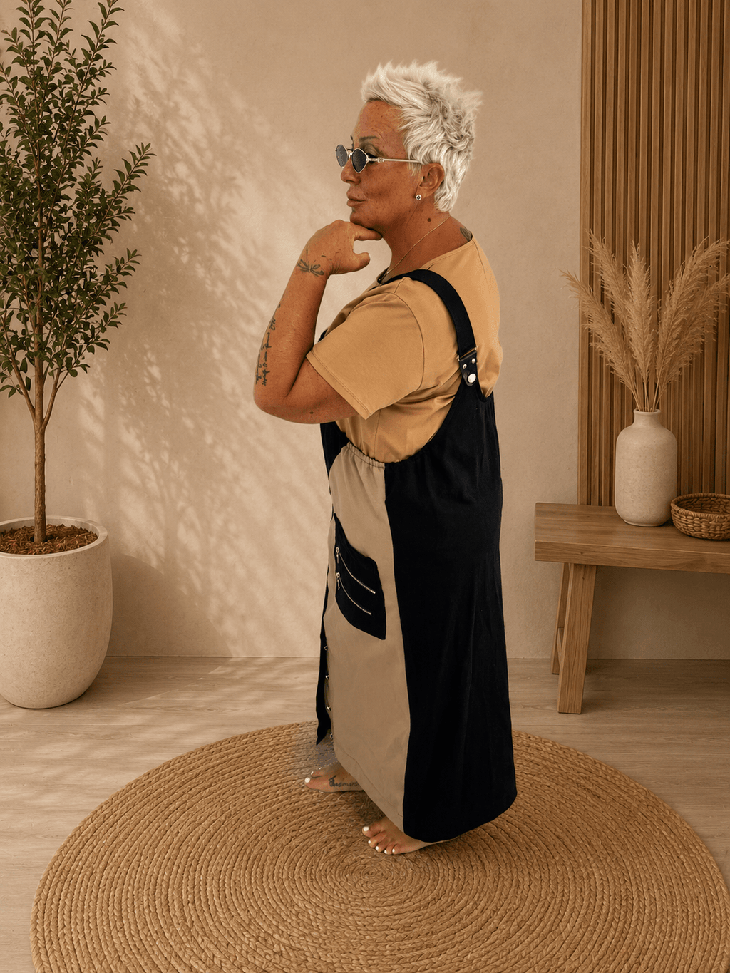 Salopette Jeans Chiusura - Alebea