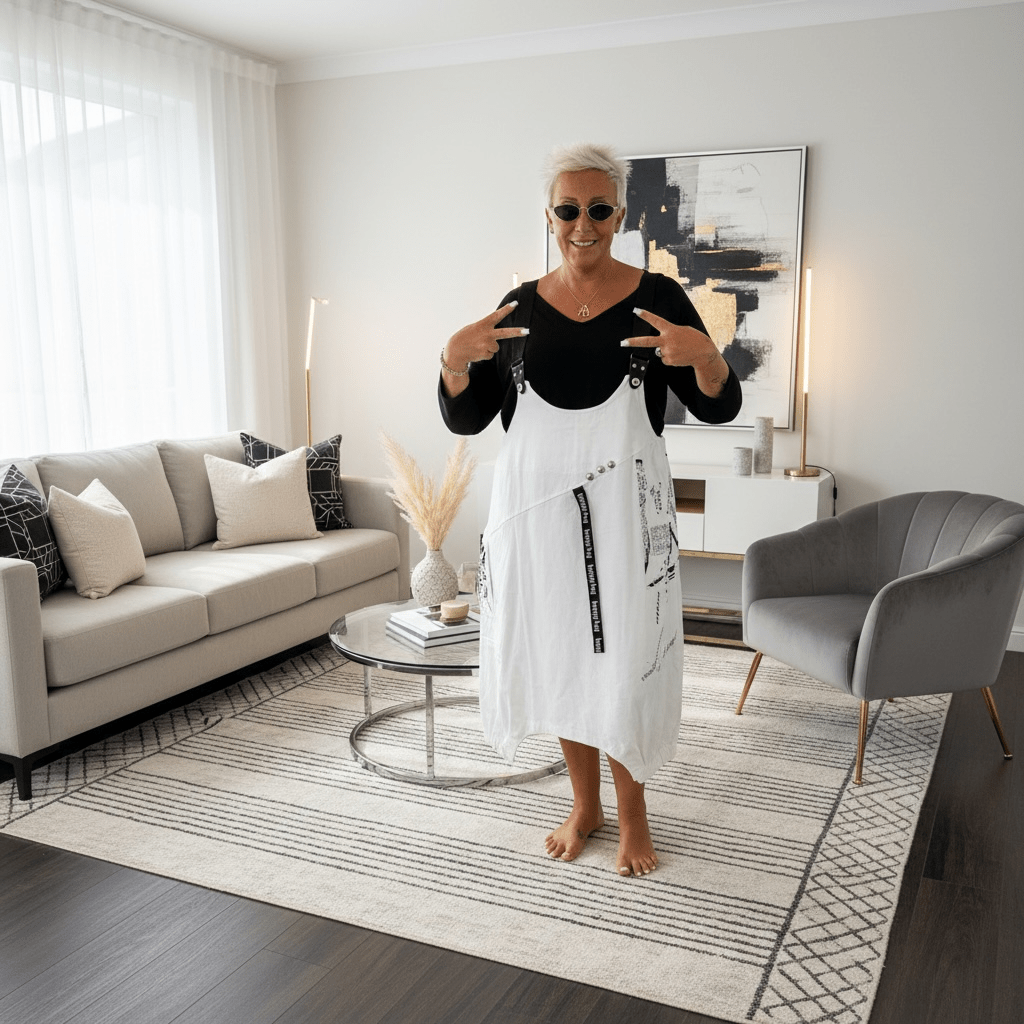 Salopette Jeans Scritta - Alebea