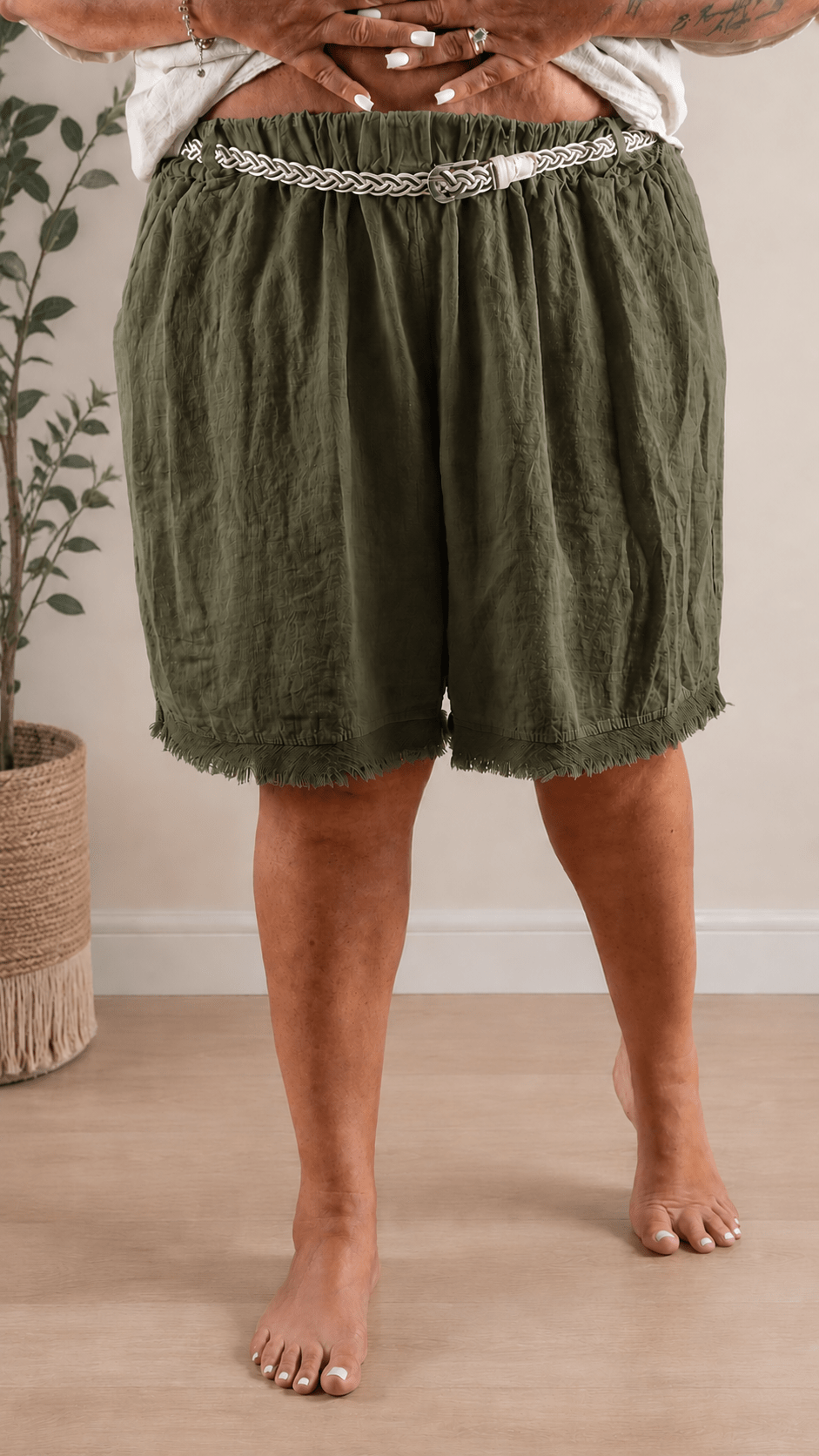 Shorts lino frange - Alebea