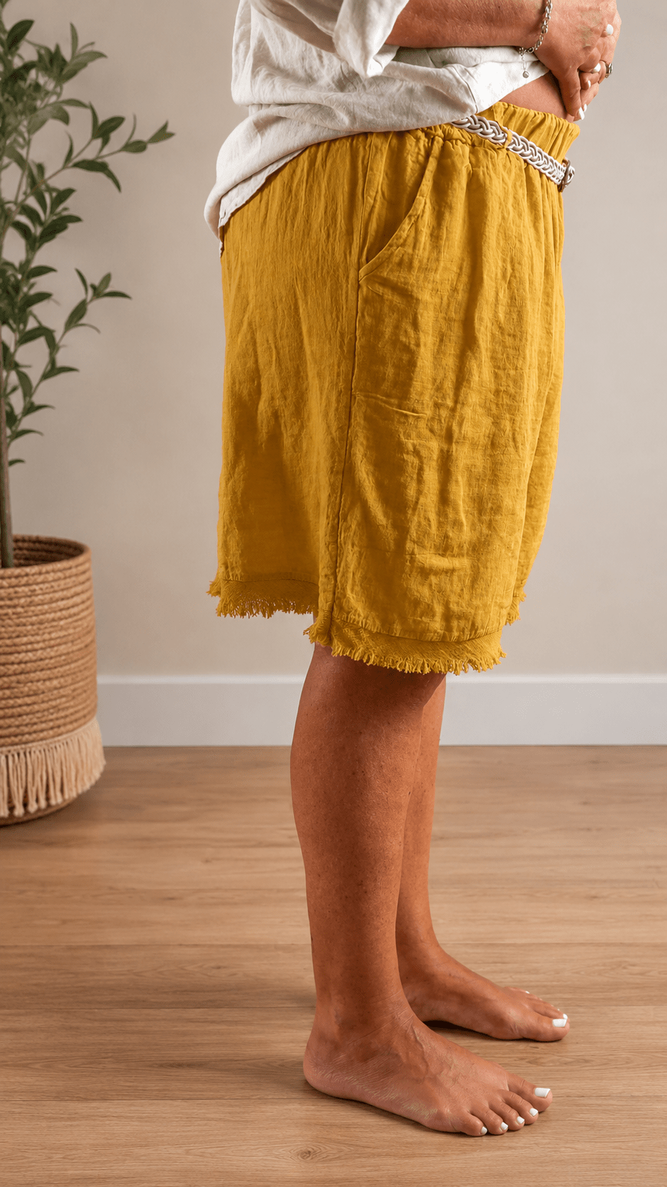 Shorts lino frange - Alebea