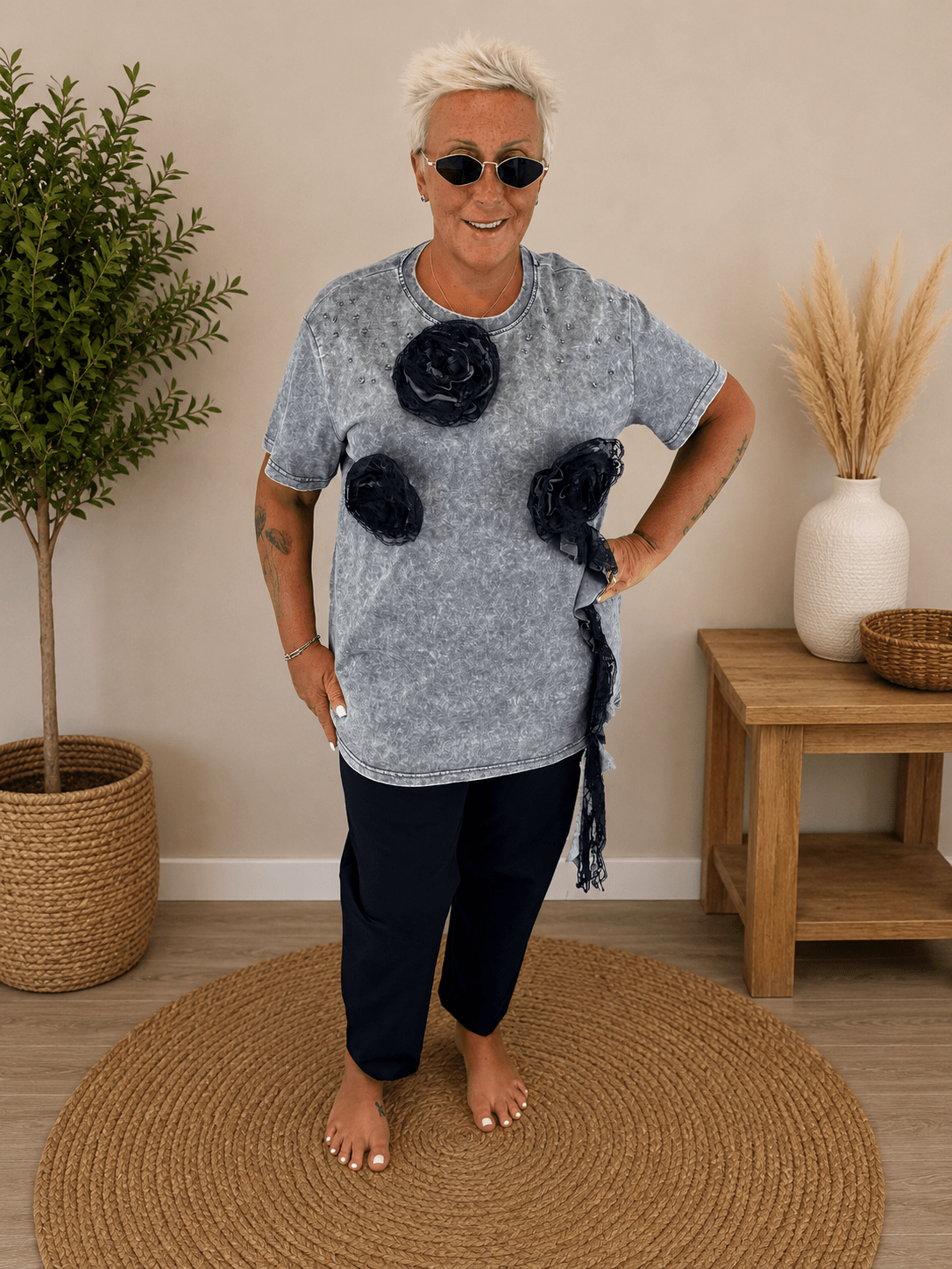 T-shirt Rose Tulle - Alebea